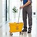 Soro Essentials- 35 qt. Cleaning Mop Bucket Replacement Yellow Color- Commercial Mop Bucket Portable Floor Cleaning Bucket Mop Buckets on Wheels for Household Industrial Restaurant Janitorial Use