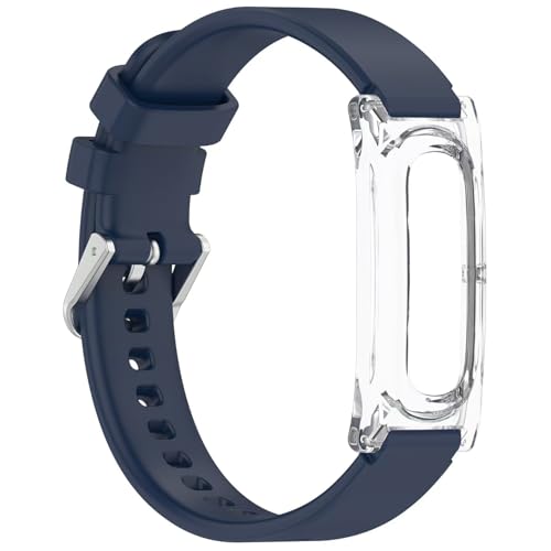 �yVaele�zGoogle Fitbit Air �Ή� �p �V���R���o���h + �����P�[�X �Z�b�g ���̎� �_�炩���V���R�� �y�� �h�� �h�� �����p �X�}�[�g�o���h�P�[�X(�u���[)