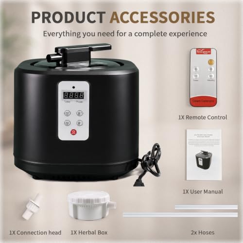 PEEKO Larger 4L Portable Sauna Steamer for Home Sauna Tent, 4L 1500W Upgrated Steam Generator for Sauna, 16 Levels, 99 MIN Timer, for Home Spa Sauna Accessories - Image 2