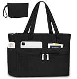 LUROON Bolso Bandolera de Pana para Mujer Grande con Compartimento para Portátil de 15.6 Pulgadas, Talla L