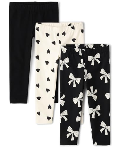 Image of The Children's Place Baby-Girls and Toddler Printed Leggings, Multipacks