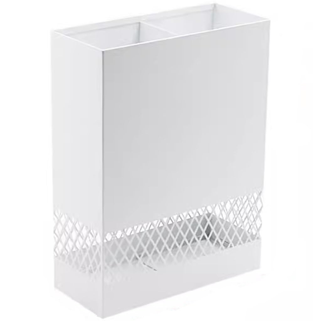 SBJKLYRN umbrella stand, Indoor Entryway Modern Style Semi-hollow, Office Large Capacity Partition Iron Art, Housewarming Gift(White)