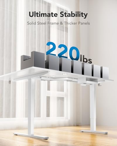 image for HUANUO L-Shaped Standing Desk, 71 x 48 inch Dual Motor Corner Standing