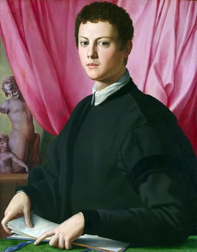 Portrait d'un jeune homme Agnolo Bronzino affiche toile décoration murale 60x90