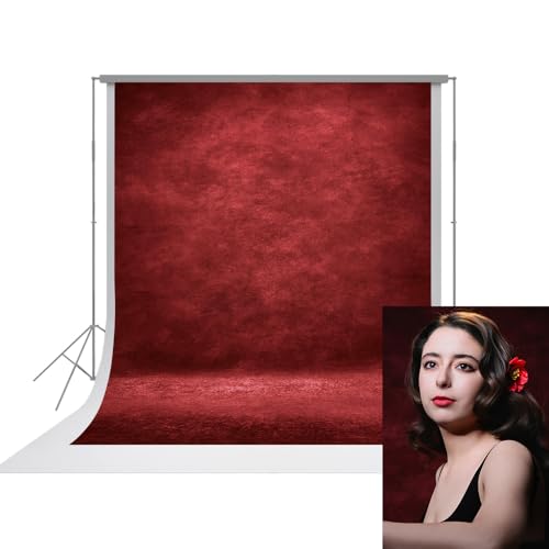 Fondo fotográfico abstracto rojo 6x8 ft UrcTepics miniatura 1