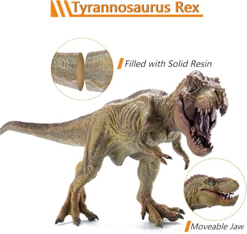 Image of 2Pcs Dinosaur Set, 12.2 inch Spinosaurus and 12.2 inch Realistic T-rex, Educational Dinosaur Action Figure Wildlife Animal Model, Great for Collector, Party Favor, Birthday Gifts
