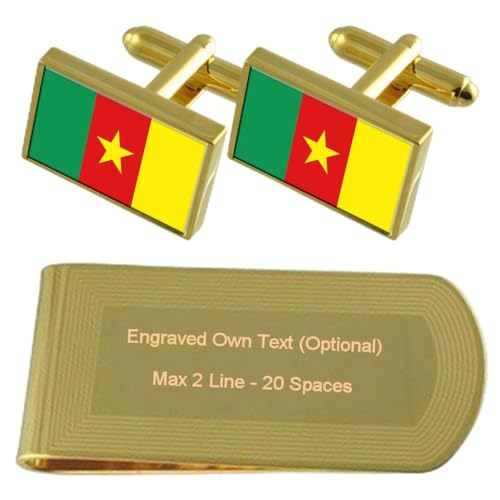 Boutons de manchette drapeau Cameroun pour mariage et cérémonies