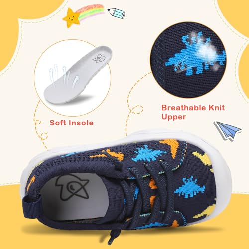 Image of LeIsfIt Toddler Shoes Boys Girls Wide Toe Box Breathable Slip-On Sneakers Kids Lightweight Barefoot Feel Shoes for Everyday Play