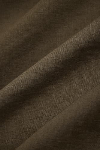 Image of SNITCH Men Casual Shirt | Regular Fit Full Sleeve Spread Collar Solid Pattern | Breathable Cotton Linen Blend & Lightweight Fabric for Summer, Vacation & Smart Casual Wear