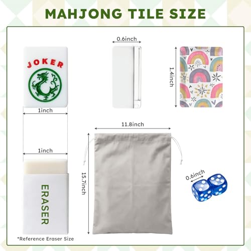 Set de American Mahjong con 166 fichas acrílicas miniatura 2