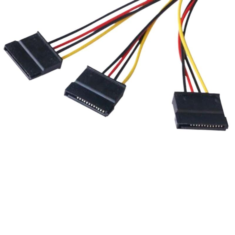 Cable divisor de alimentación HDD SATA 4Pin macho a 3 puertos hembra miniatura 3