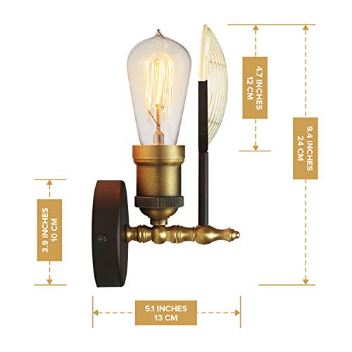 Image of Rustic Wall Sconce Wall Mounted Industrial Lamp Retro Vertical Lighting - PAR36 Wall Lights - Auto Engine Head Light - Steampunk Lantern Farmhouse Fixture - Aircraft Tractor Headlamp Wall Lamps