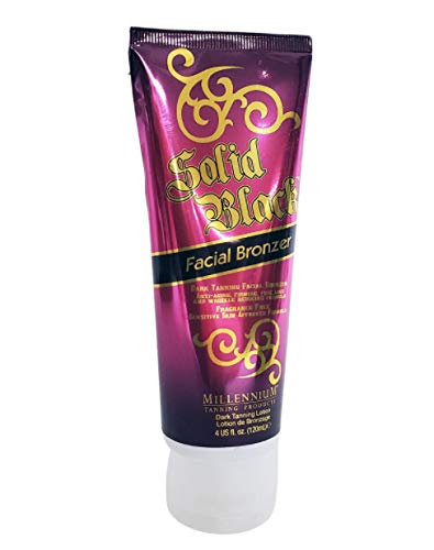 Millennium-Tanning-Solid-Black-FACIAL-BRONZER-Anti-Aging-Firming-Dark-Tanning-Lotion-4-oz Millennium Tanning Solid Black Facial Bronzer, Skin-Firming Tanning Lotion for Face, 4 ounces