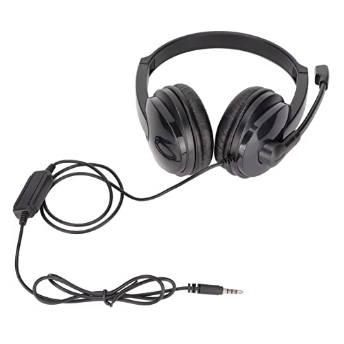 ASHATA Gaming-Headset, Gaming-Kopfhörer, Weiche Ohrenschützer, Multifunktionaler 3,5-mm-Surround-Stereo-Gaming-Kopfhörer, Over-Ear-Spielkopfhörer, Spiel-Headset mit Mikrofon für PC-Laptop