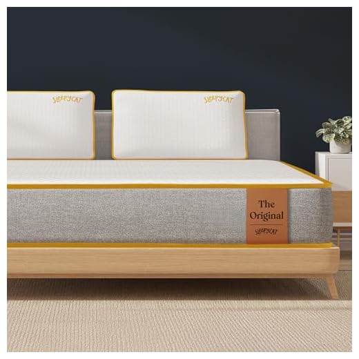 SleepyCat Original- 3 Layered Orthopedic Gel Memory Foam Mattress, Double Bed Size, Medium Firm (75x48x6 Inches)