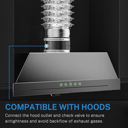 Hon&Guan 150 mm Flexible Gummimuffe Gummikupplung mit Zwei Edelstahlschellen, Geräuschmindernde Manschette Geruchlos, Rohrverbinder für Rohrventilator, Kohlefilter, Starres Rohr, Stahlrohr