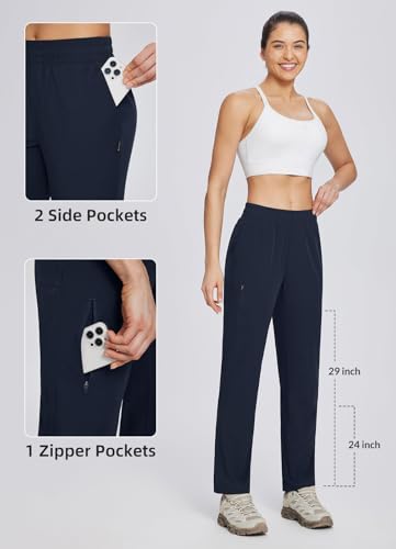 baleaf Women's Hiking Water Resistant Pants UPF Roll Up Convertible Capri Pant Quick Dry Zipper Pockets Travel Fishing4
