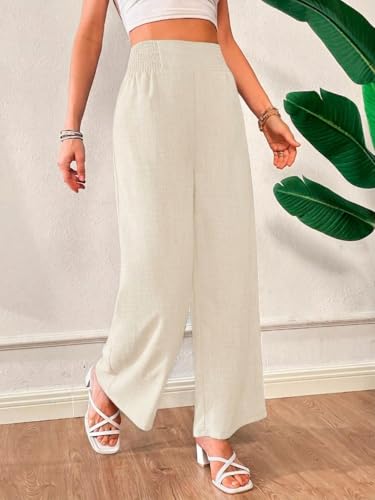 Image of Vogaan Trousers for Women | Women's Loose Fit Trousers | Women's High-Waisted Wide Leg Pant | Women Trousers Pants | Korean Trousers for Holiday