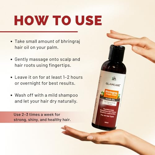 Image of Bhringraj Argan Onion & Black Seed Hair Oil for Hair Growth | Nourishes Scalp & Reduces Hair Fall | Vegan friendly | For Men & Women | 100 ml