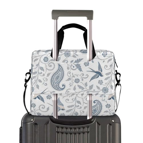 Funda para portátil con asa y correa 15.6 pulg gris azul miniatura 4