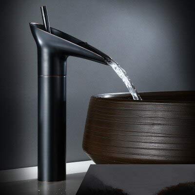 Robinet de bassin laiton antique mitigeur cascade pour évier de bain