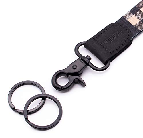 Image of POCKT Keychain Wristlet for Women and Men, Cute Wrist Lanyard for Keys, Short Key Chain Strap for Car Keys, Wallet, ID Badge & Phone | Plaid
