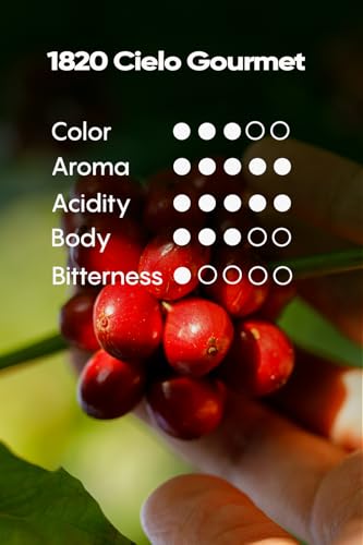 Image of Cafe 1820 Cielo Gourmet, Premium Costa Rican Ground Coffee 100% Arabica, Medium Roast, High Altitude Coffee with Fruity Notes & Acidity, 12 oz (2 Pack)