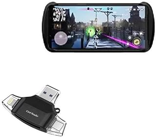 BoxWave Smart Gadget Compatible with Sony Xperia 1 IV Gaming Edition XQ-CT72 (6.5 in) - AllReader SD Card Reader, microSD Card Reader SD Compact USB - Jet Black