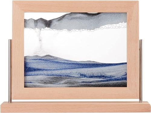 LUULAHAZ Moving Sand Art Picture Wood Frame, Dynamic Swing Painting ...