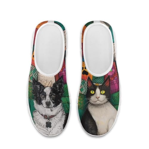 Womens Walking Shoes Tribal Animals Print Men Breathe Mesh Running Shoes Sock Sneakers Slip On Fashion Non Slip Tennis Sneakers