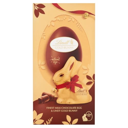 Lindt Gold Bunny Egg Milk Chocolate Easter Bunny 195g Iconic Foil Wrapped Bunny Made from Premium Swiss Chocolate Perfect for Easter Celebrations Easter gift
