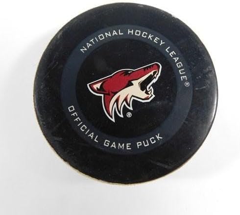 2019 Arizona Coyotes vs. Anaheim Ducks Game Used Puck 9-21-19 AA0038990 - NHL Unsigned Game Used Pucks