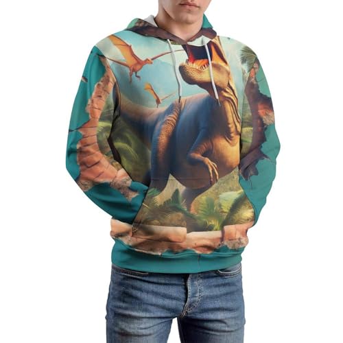 Dinosaure sweat à capuche de qualité supérieure en taille S