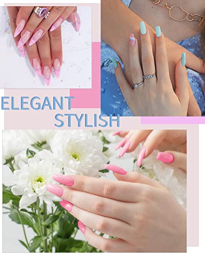 Phoenixy Poly Nail Gel Kit, 9 Colors Extension Gel Nail Starter Kit With U V Led Nail Light Gel Nail Extension Set With Everything Diy Nail Beginner Gift Kit #TOP4