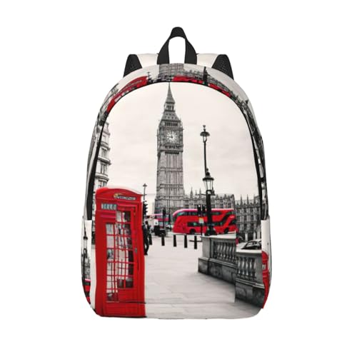 Sac à dos ordinateur portable femme cabine voyage léger motif London