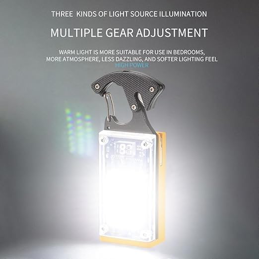 Image of Sarjak Rechargeable Spotlight Flashlight High Lumen 10000 Lumen LED Handheld Spotlight Searchlight with COB White Red Yellow Light,IP65 Waterproof 11 Modes (New Keychain Light)