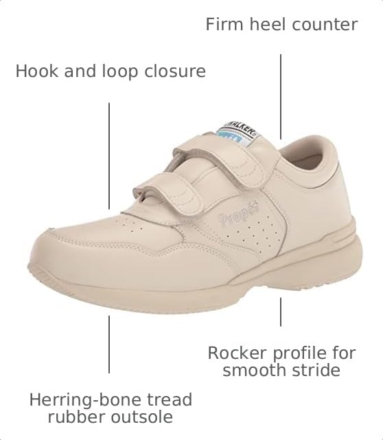 Image of Propet Mens LifeWalker Strap Slip On Walking Walking Sneakers Shoes - Off White