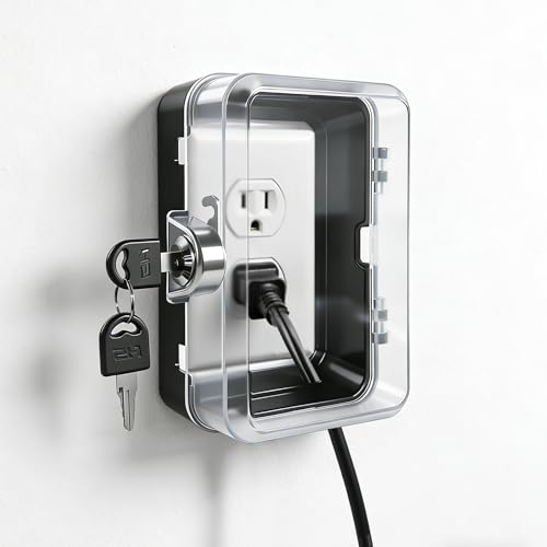 PILISPARK Outlet Cover Baby Proofing Shatterproof Safety Lock Box Anti-Pry Wall Socket Protector for Home Indoor Electrical Outlets & Switches 6.69in*4.41in*2.95in (1 PC)