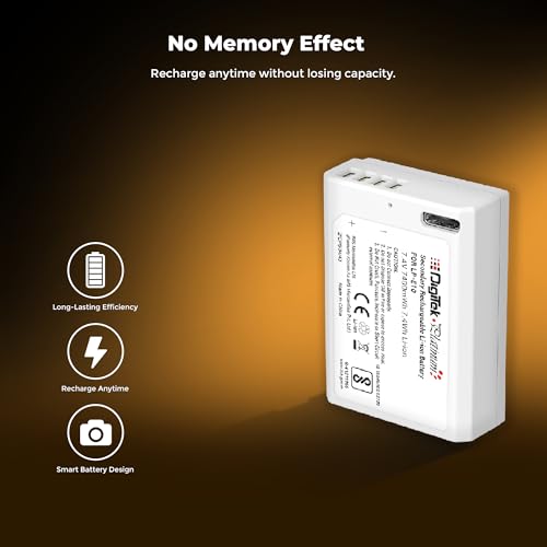 Image of Digitek Platinum (LP-E10 Type C) 1260mAh Li-ion Battery for Canon DSLR Cameras with Smart Protection, for Canon EOS 1100D, 1200D, 1300D, Kiss X50, Kiss X70, Rebel T3, T5, and T6 Cameras