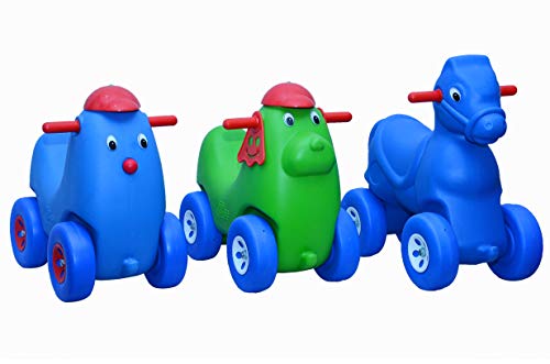 Image of Little Fingers Intra Dog Ride-on Toys for Kids with Wheels (Colour May Vary)