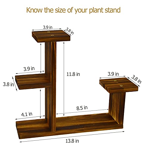 Lcseven Wood Plant Stand, Small Plant Stands For Indoor Tabletop Desktop, Mini Succulent Windowsill Shelf, Flower Herb Display Holder Rack For Home, Office, Living Room, Bedroom Decoration #TOP5