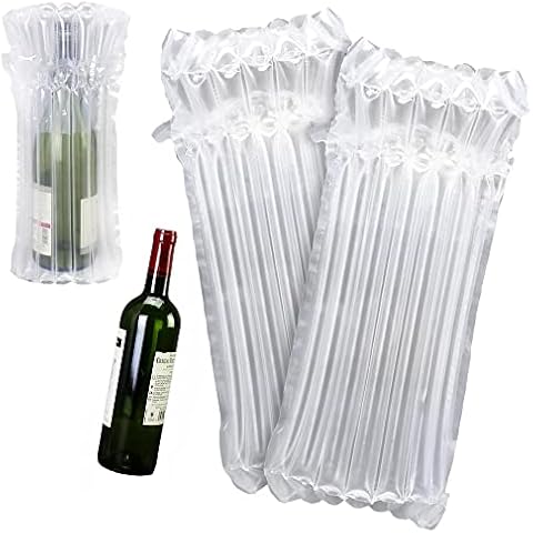 APQ Inflatable Air Column Bags 8.5 x 15.5 Pack of 25 Bubble Seal Cushion Wrapping Bags, 60 mic Thickness Protective Wine Bottle Packages. Buffer Shockproof Air Fill Cases for Shipping Fragile Items Cover