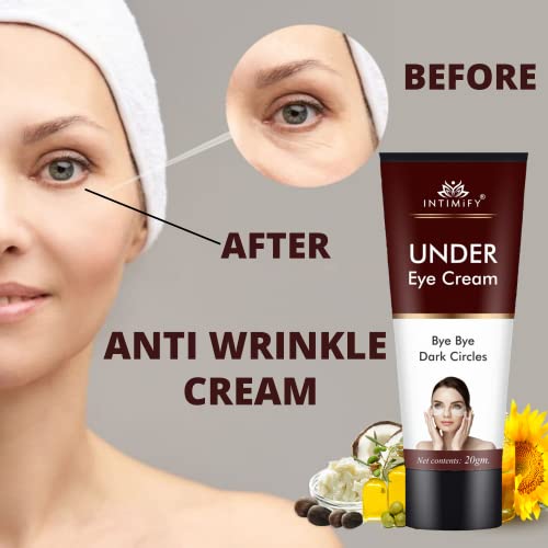 Image of INTIMIFY Under Eye Cream For Dark Circles For Women & Men, Dark Circle Remover Cream With Shea Butter 20g