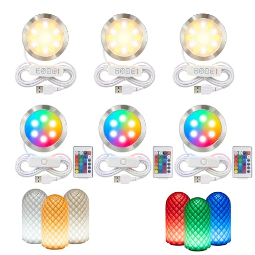Image of LED Lamp Kit 001 for Bambu Lab MH001, 3D Printer Light Kit, MakerWorld DIY Hardware Lamp Kit,Round Light for 3D Printing USB 5V LED Kit 001 with Power-Off Memory Dimmable 3 Color