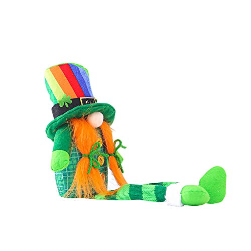 BXzhiri 1PC St. Patrick s Day Green Hat Doll Faceless Elderly Irish Festival Ornaments