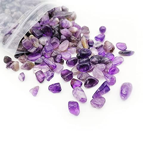 Image of 335g Assorted Amethyst Quartz Crystals Rocks Amethyst Crushed Crystal Quartz Tumbled Rocks and Crystals