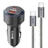 Hrebos AutoCharge Pro CRV-208 Carregador Veicular 30W USB-C + USB-A Turbo Fast Charge – Opções com Cabo USB-C ou Lightning – Preto (Somente Carregador)