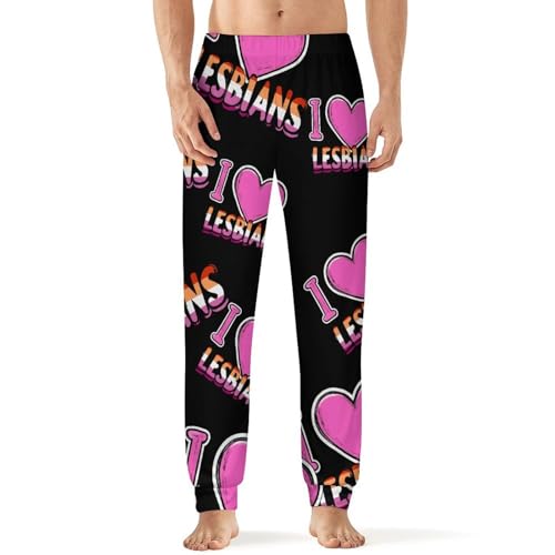 I Love Lesbians Men's Pajama Pants Lounge Pant Sleepwear PJ Bottoms