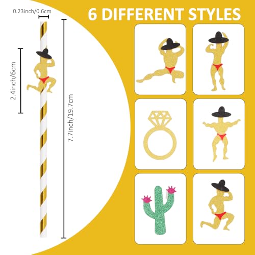 24 pitillos desechables para fiesta con diseño divertido miniatura 2