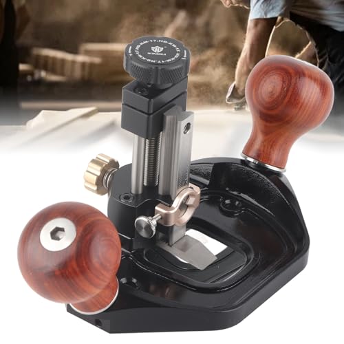 Tyenaza Plano De Mano De Banco, Plano De Enrutador, Recorte Preciso Ajustable, Aleación De Aluminio, Mango De Madera, Cepilladora Manual para Carpintería